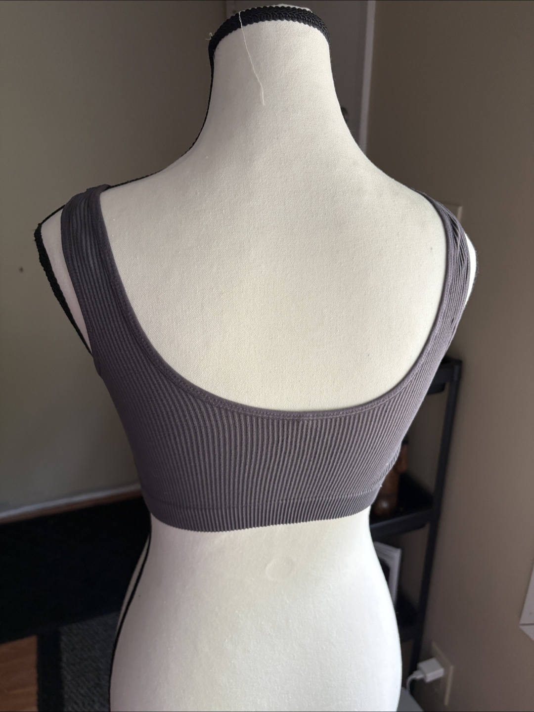 Garage Grey Ribbed Knit Top - photo 4