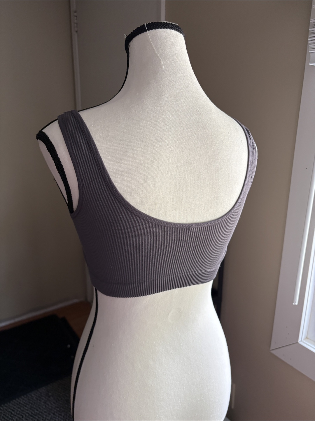 Garage Grey Ribbed Knit Top - photo 5