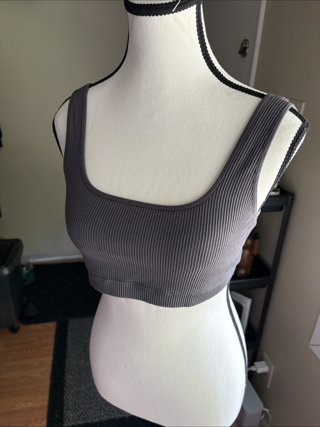 Garage Grey Ribbed Knit Top - photo 3