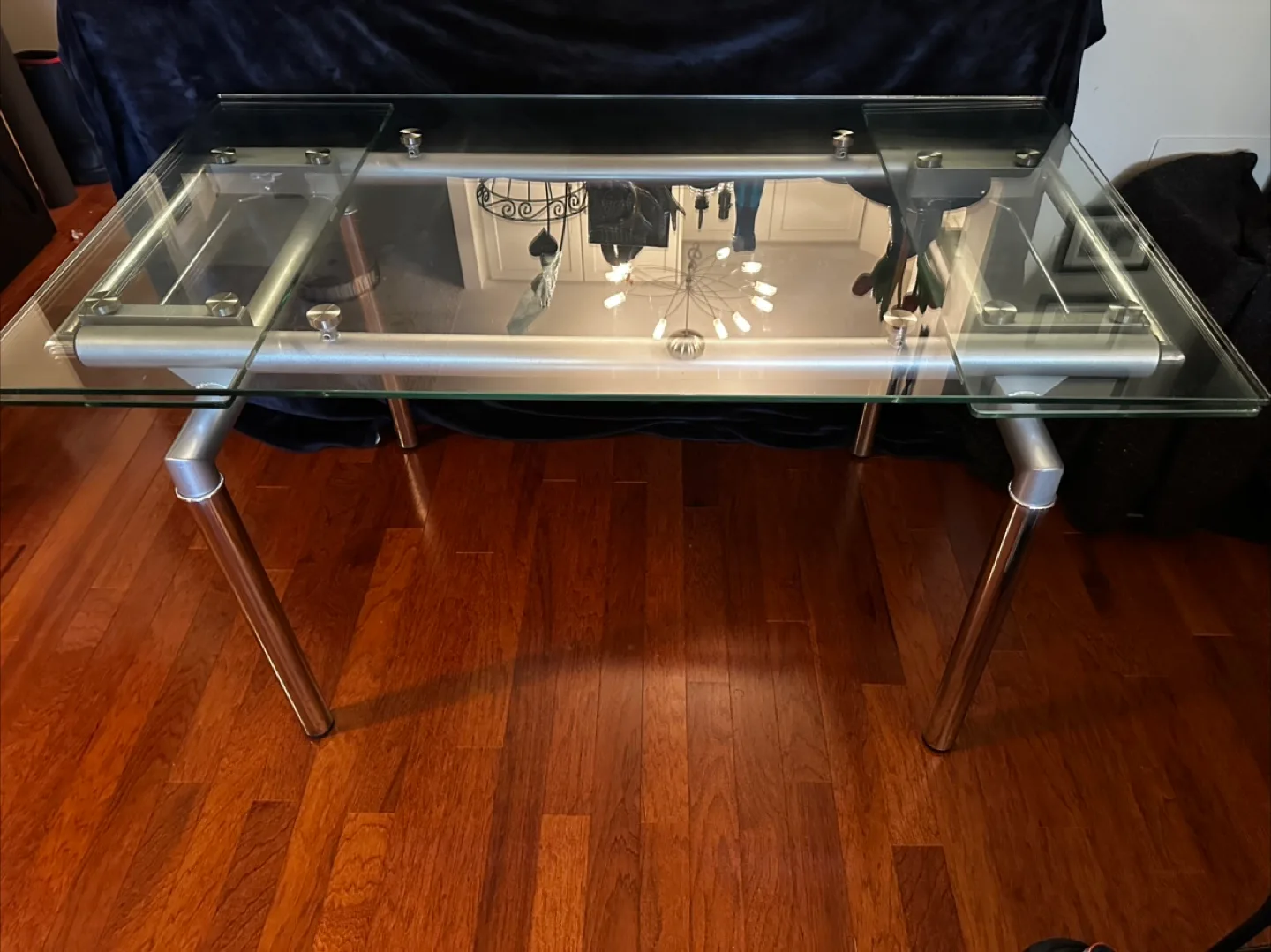 Glass Top Table, Extendable thumbnail