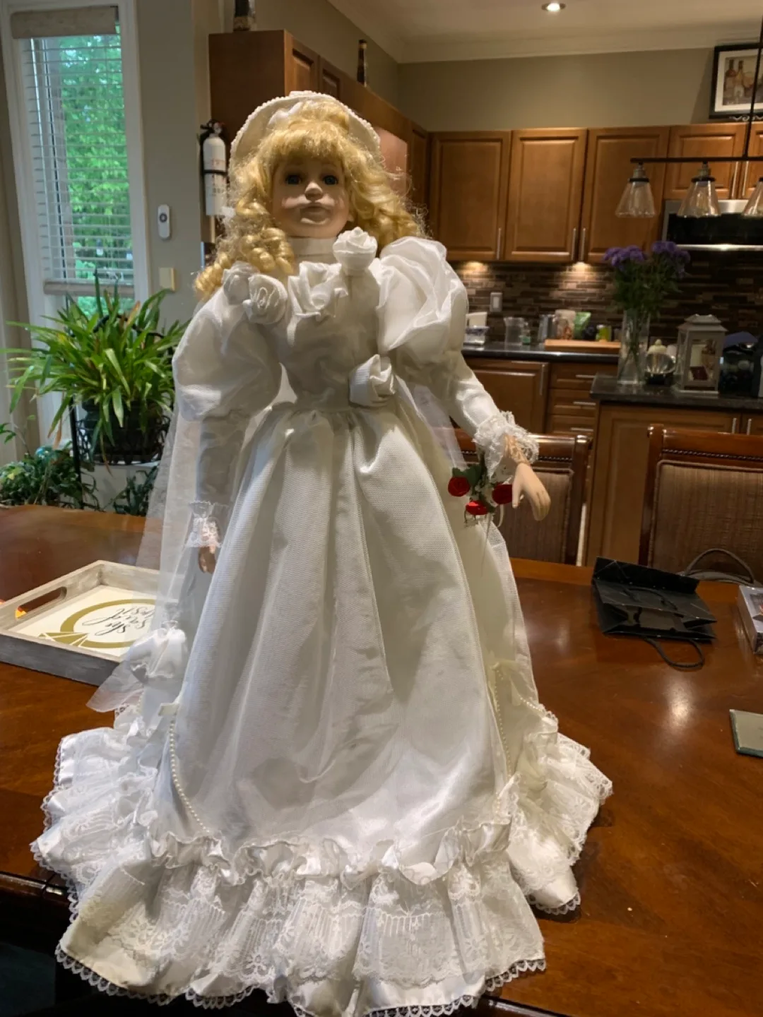 Porcelain Doll in Wedding Dress thumbnail