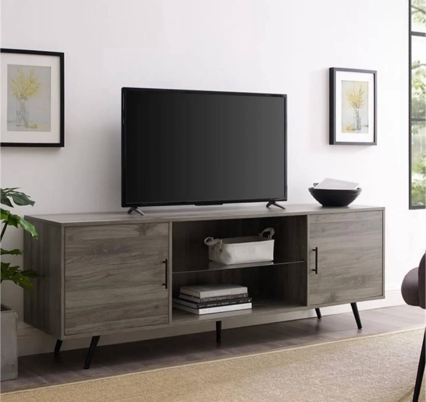 Extra Large Mid Century Modern TV Stand image indicator(2)