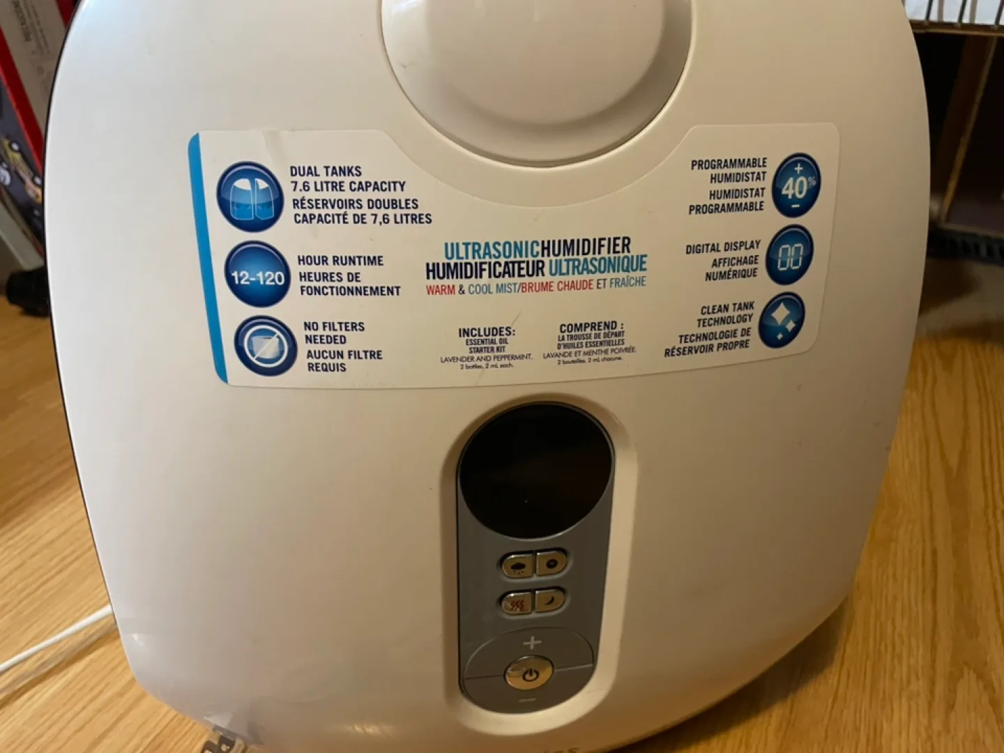 HoMedics Ultrasonic Humidifier - 7.6 Litre Capacity image indicator(4)