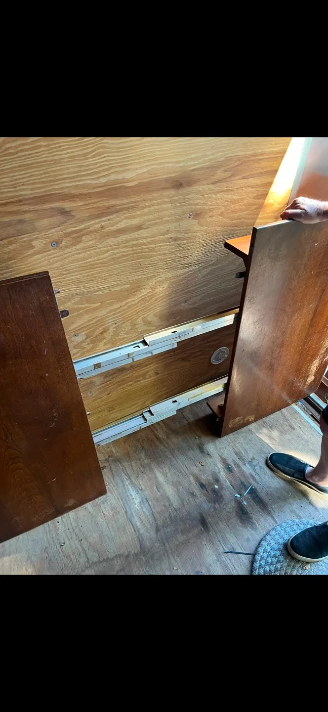 Wooden Hutch with Glass Cabinets image indicator(5)