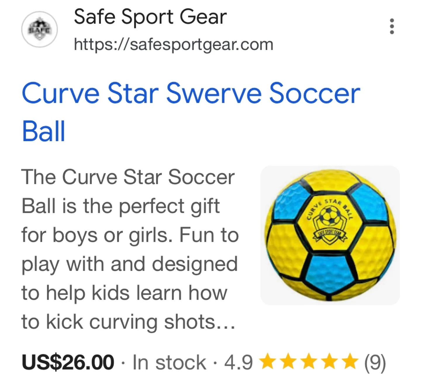 Curve Star Soccer Ball image indicator(2)