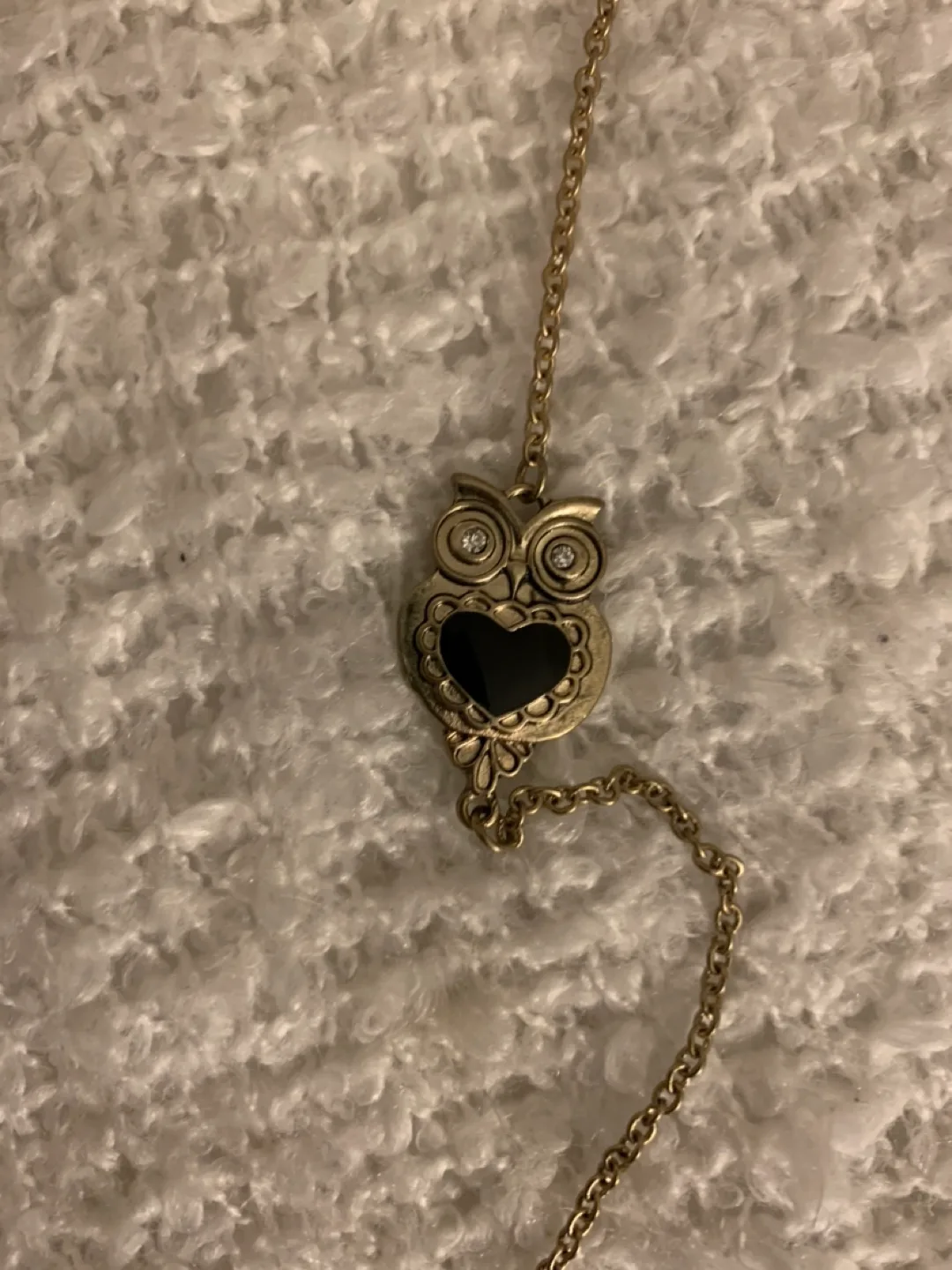 Owl Heart Gold-Tone Long Chain Necklace #freecycle image indicator(2)