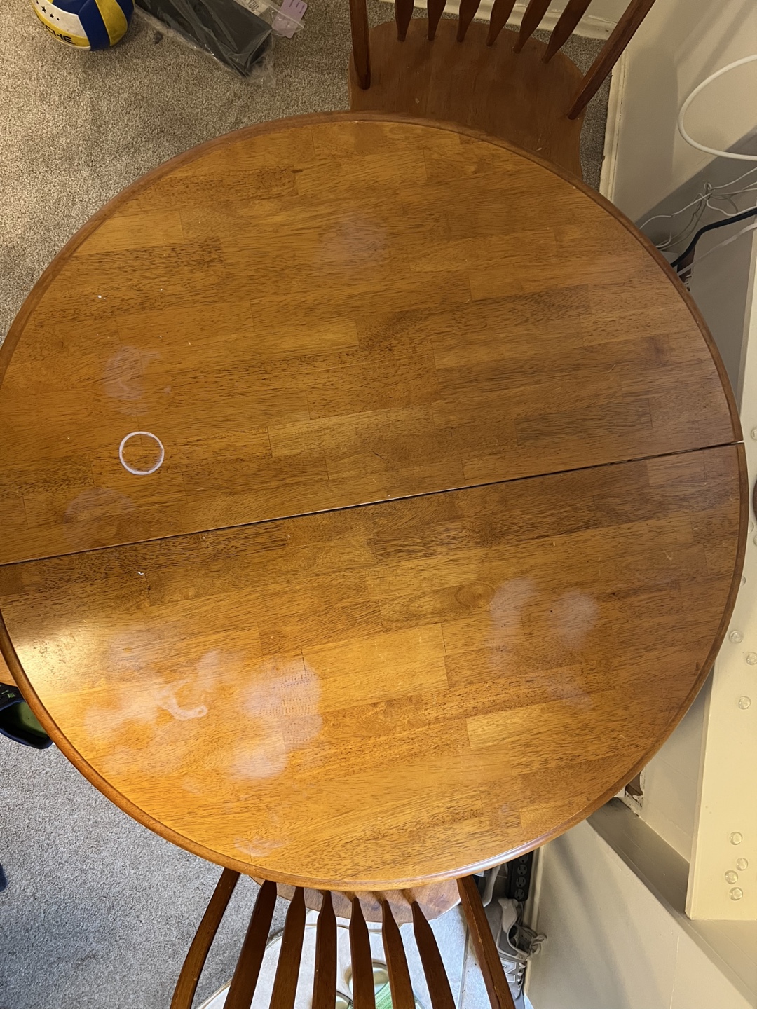 Round Wooden Dining Table with Chairs - photo 5