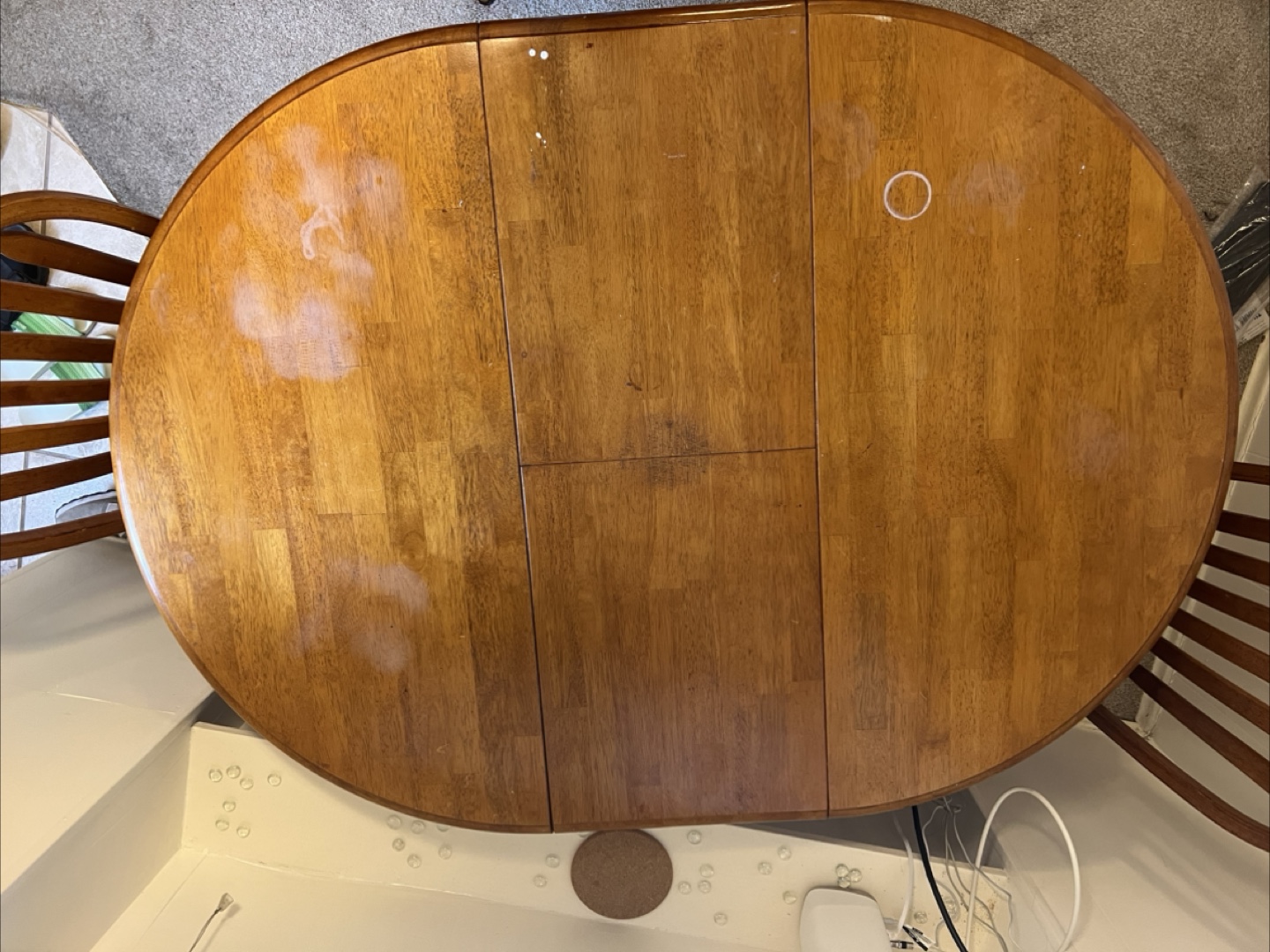 Round Wooden Dining Table with Chairs - photo 4