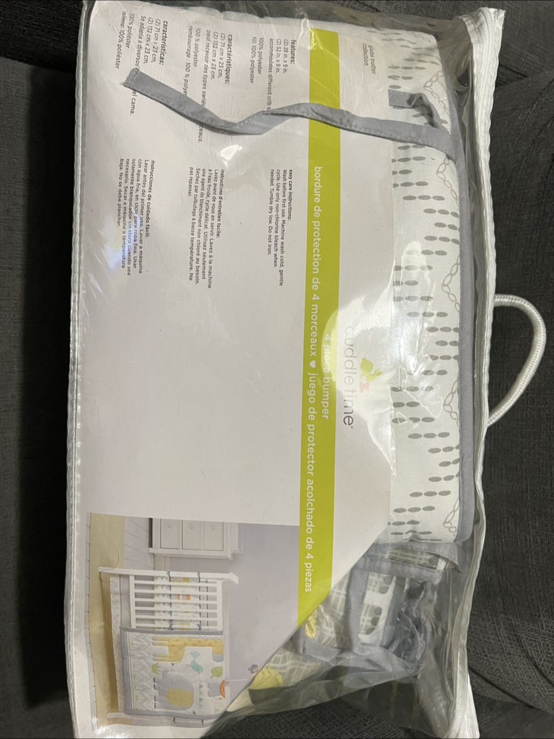Cuddle Time 4-Piece Crib Bumper Set - New - photo 5