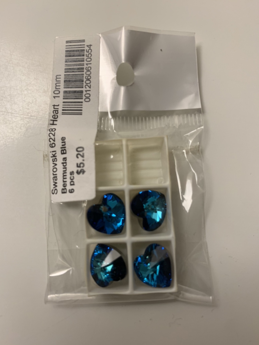 Swarovski Heart 10mm Bermuda Blue Beads #freecycle