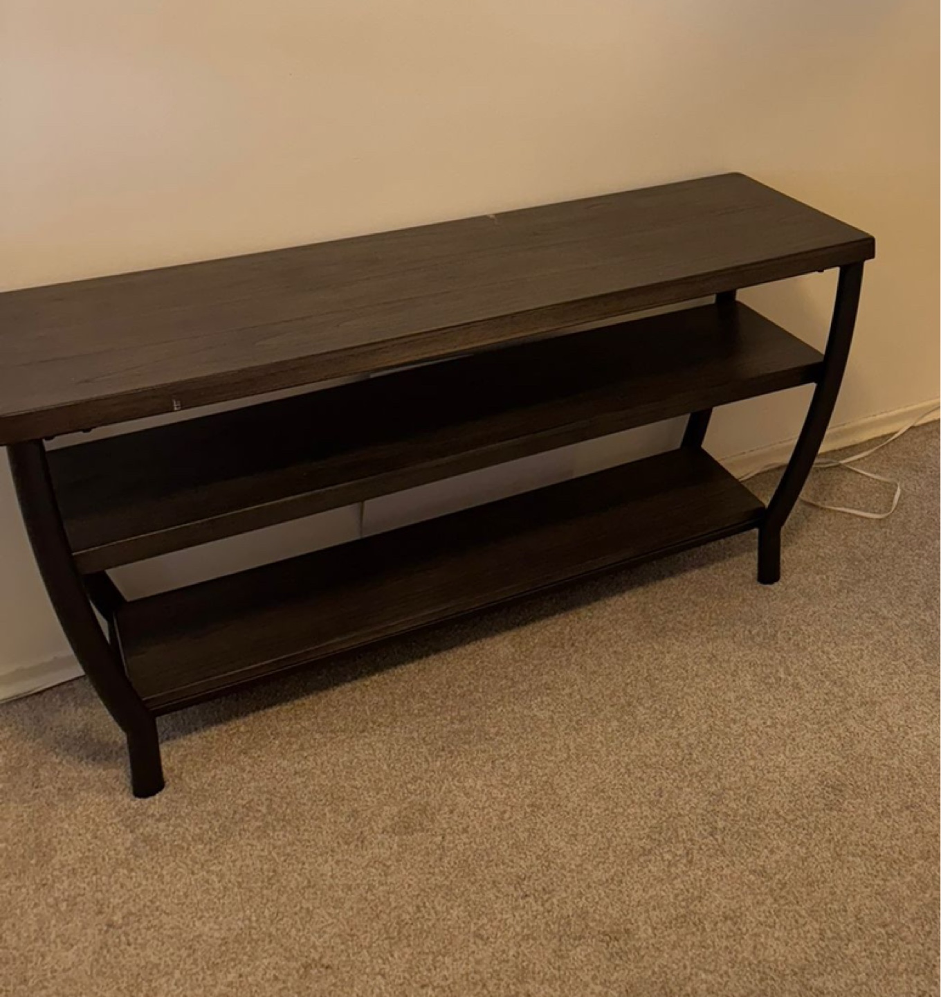 Dark Brown Wood TV Stand/Console Table - photo 2