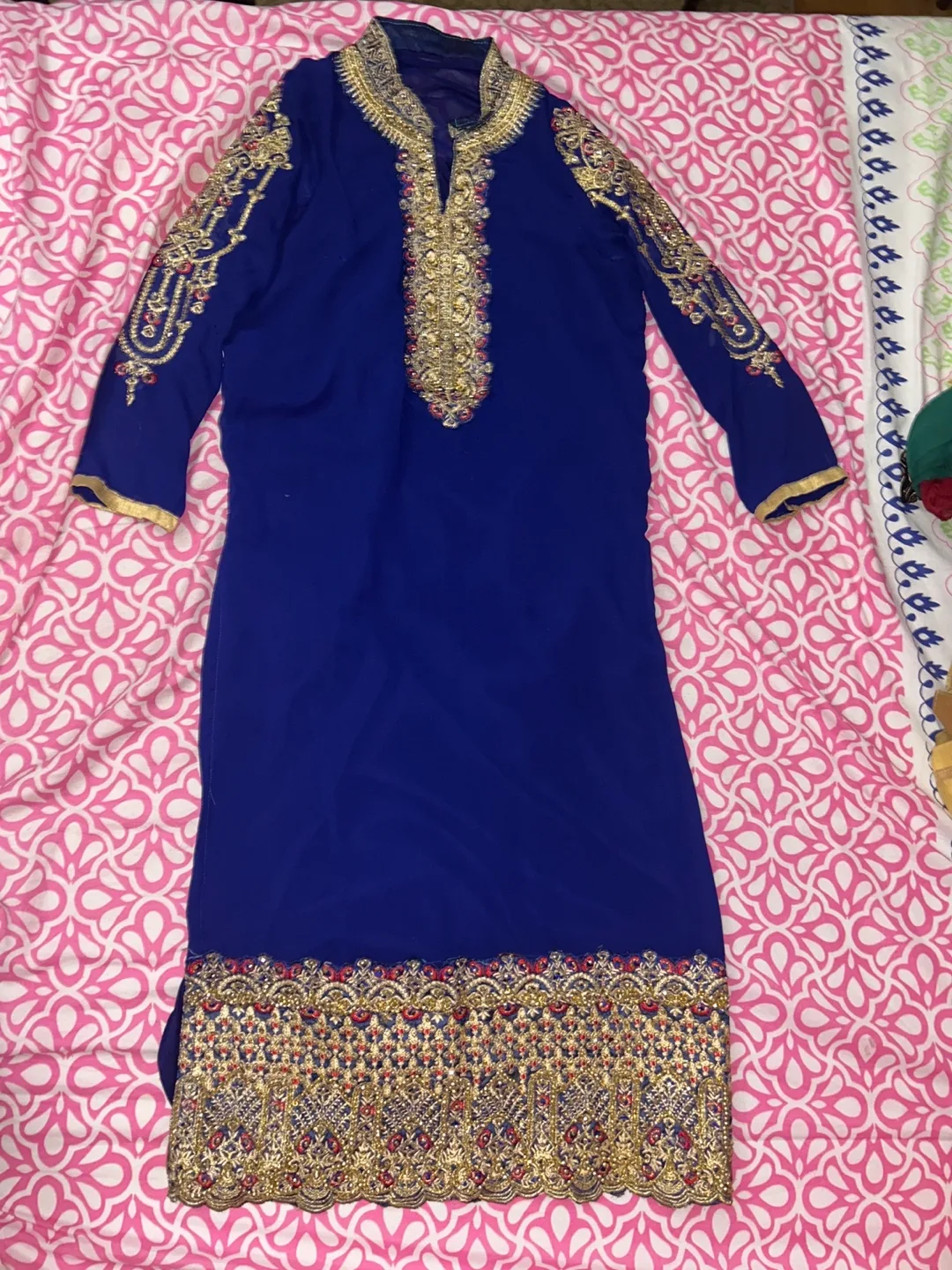 Blue Embroidered Dress thumbnail