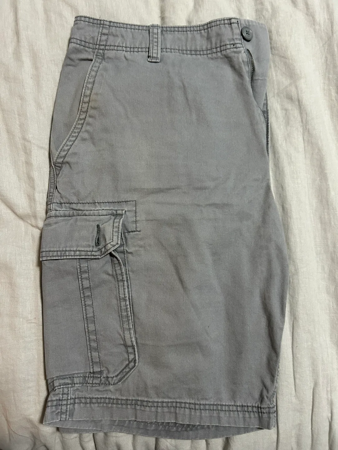 Old Navy Grey Cargo Shorts - Size 38 thumbnail