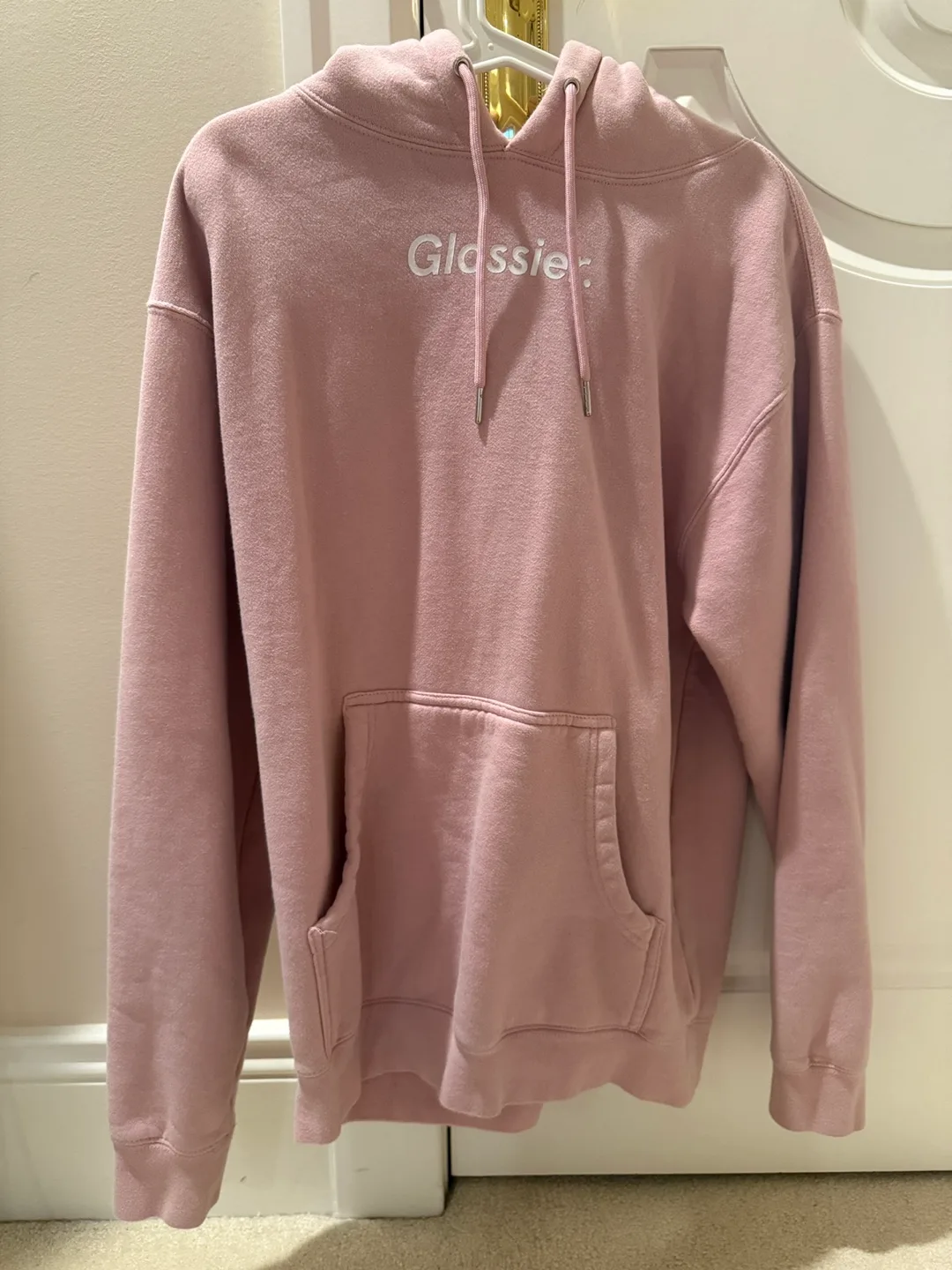 Glossier Pink Hoodie - Size Small thumbnail
