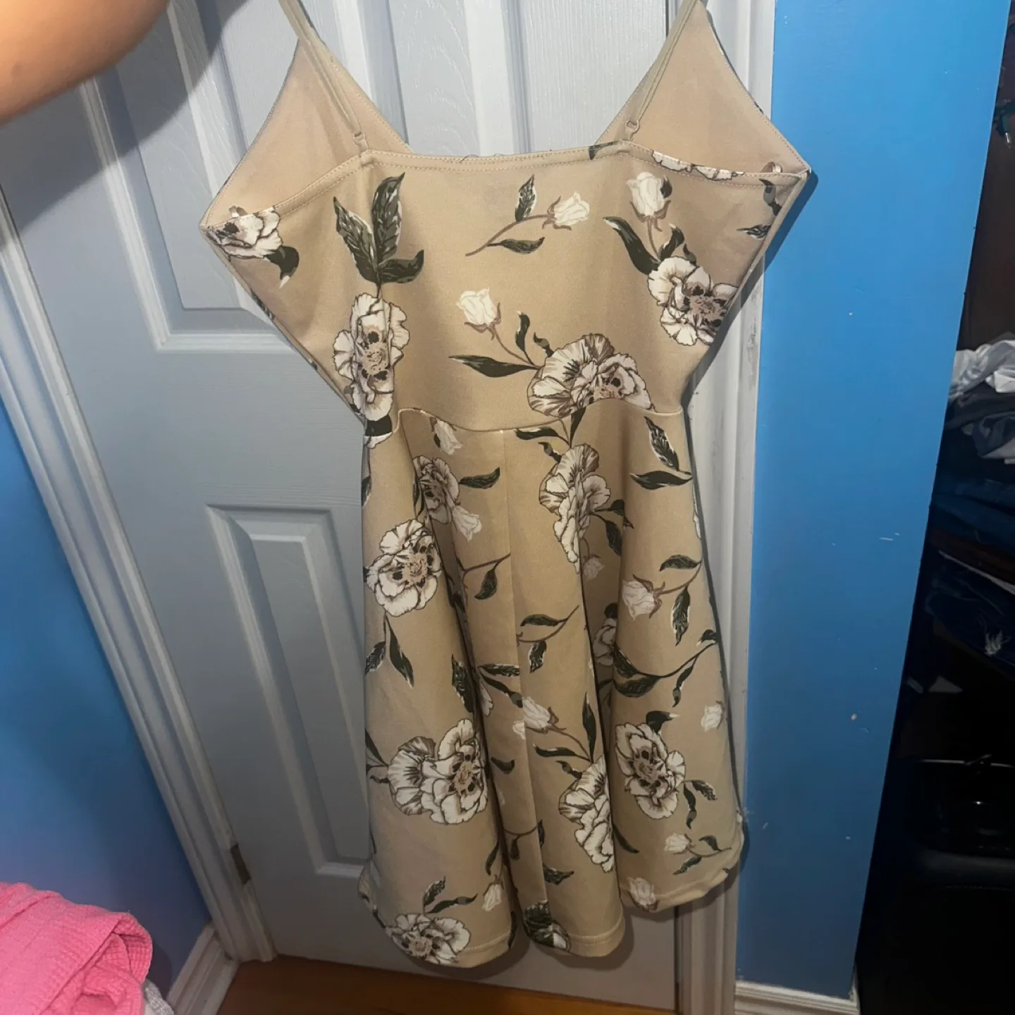 Tan Floral Print Dress image indicator(3)