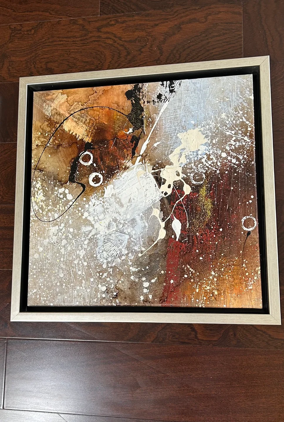 Set of 3 Abstract Framed Art Pieces thumbnail