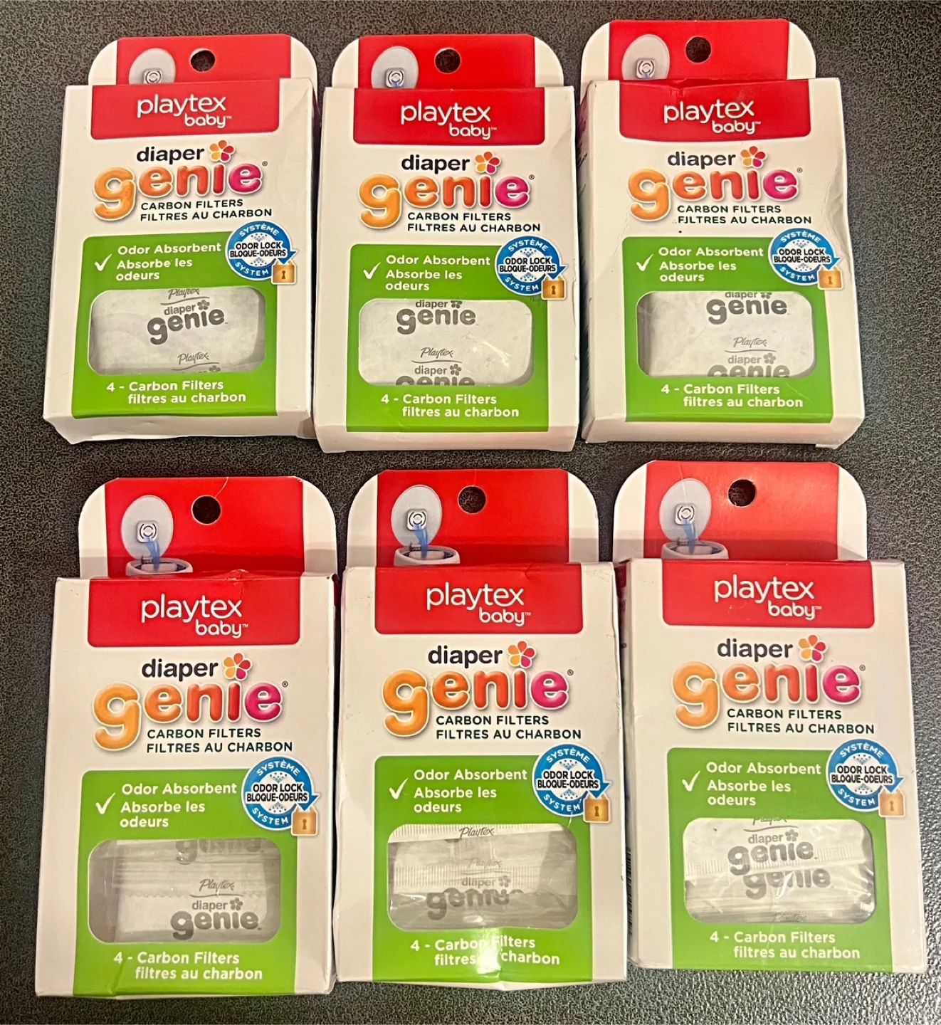 Bundle of 6 Playtex Diaper Genie Carbon Filters – Brand New thumbnail