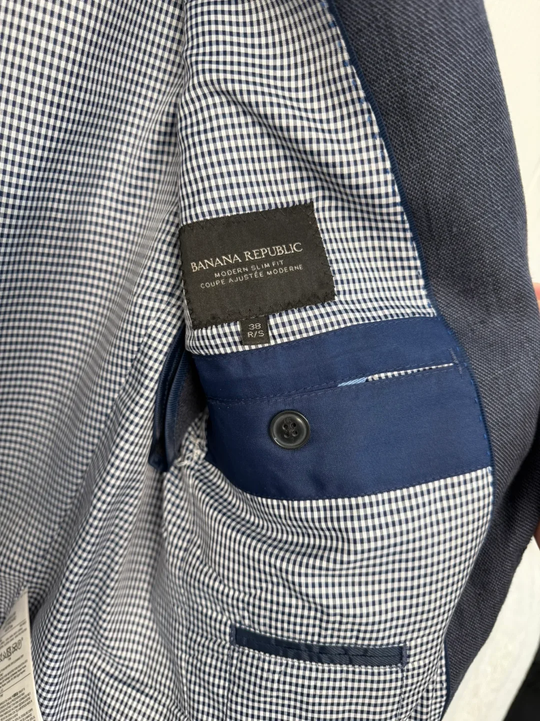 Banana Republic men’s linen summer blazer 38R slim fit image indicator(3)