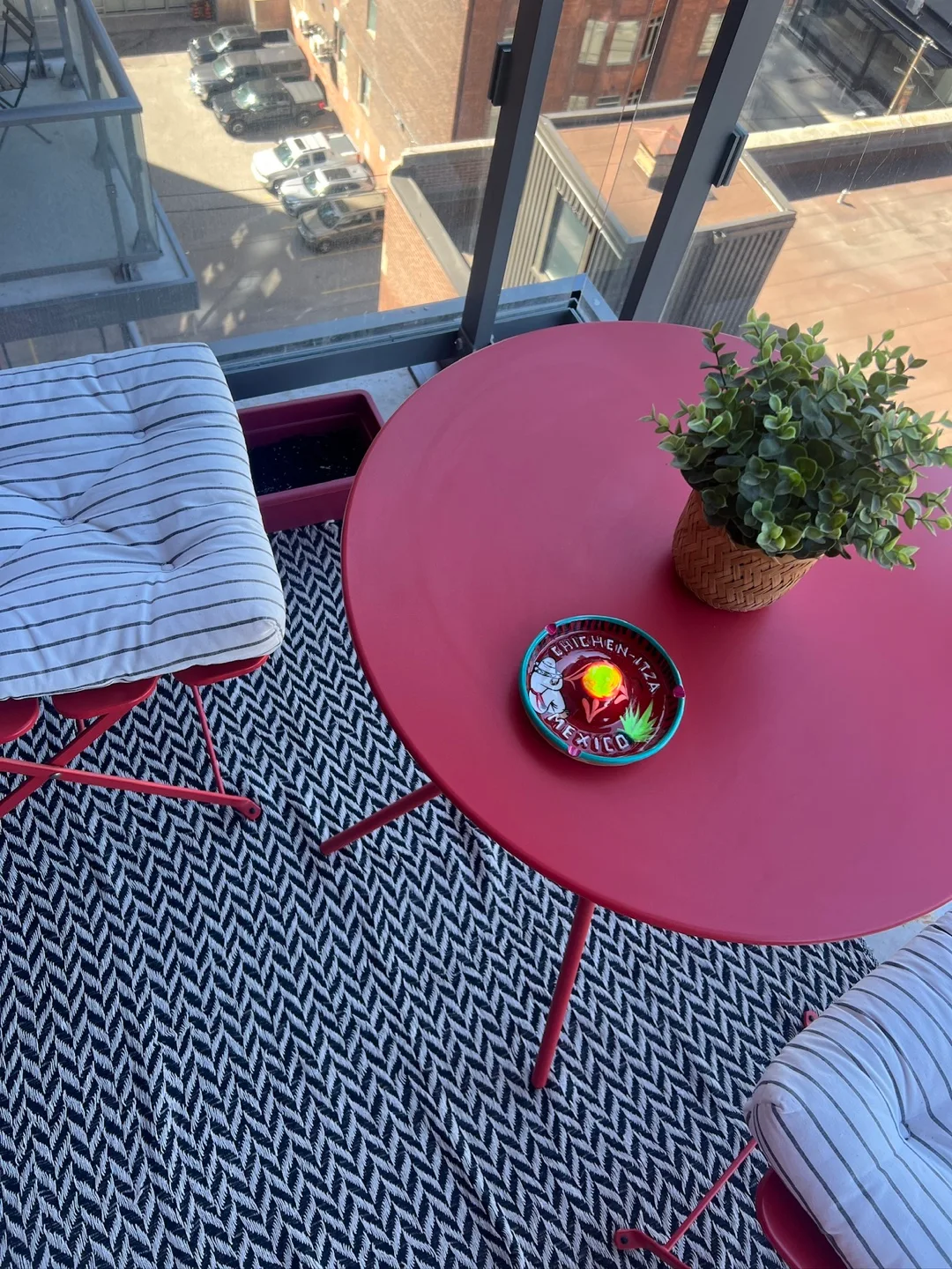 Red Bistro Set - Table & Chairs thumbnail
