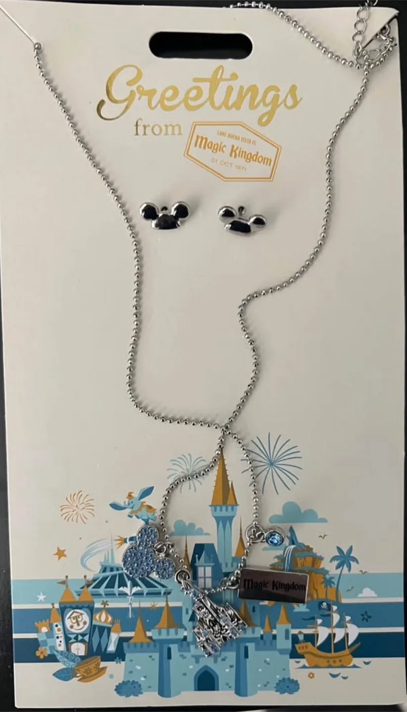 Disney Magic Kingdom Necklace & Earring Set image indicator(2)