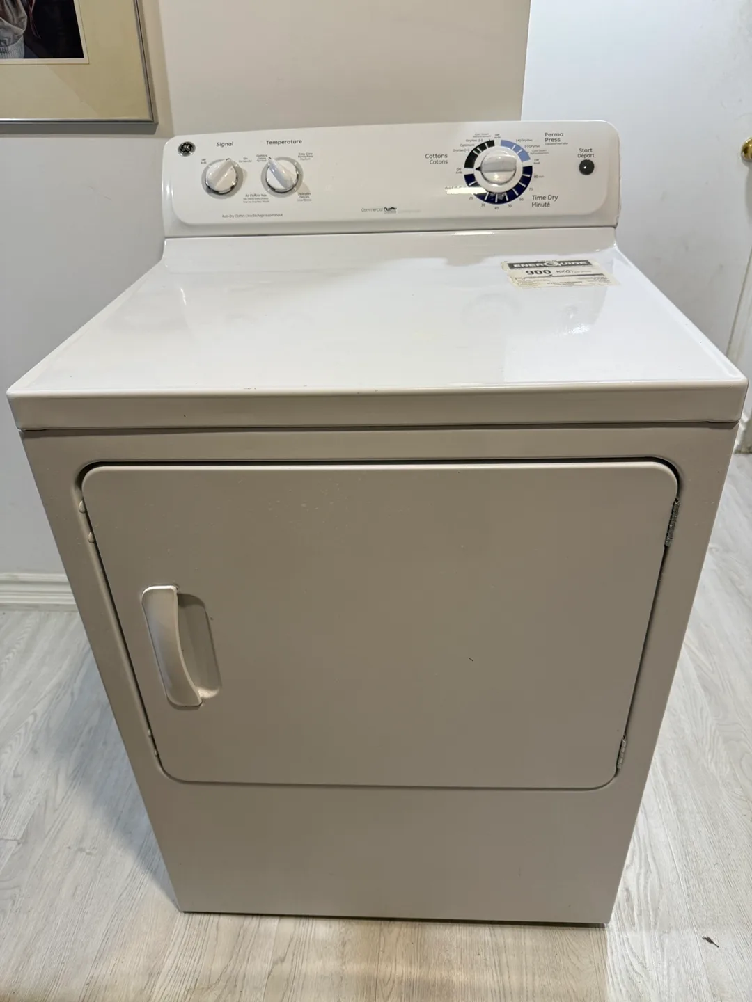 GE Electric Dryer, 27" Width, 6.0 cu. ft. Capacity-GTMX180ED2WW thumbnail
