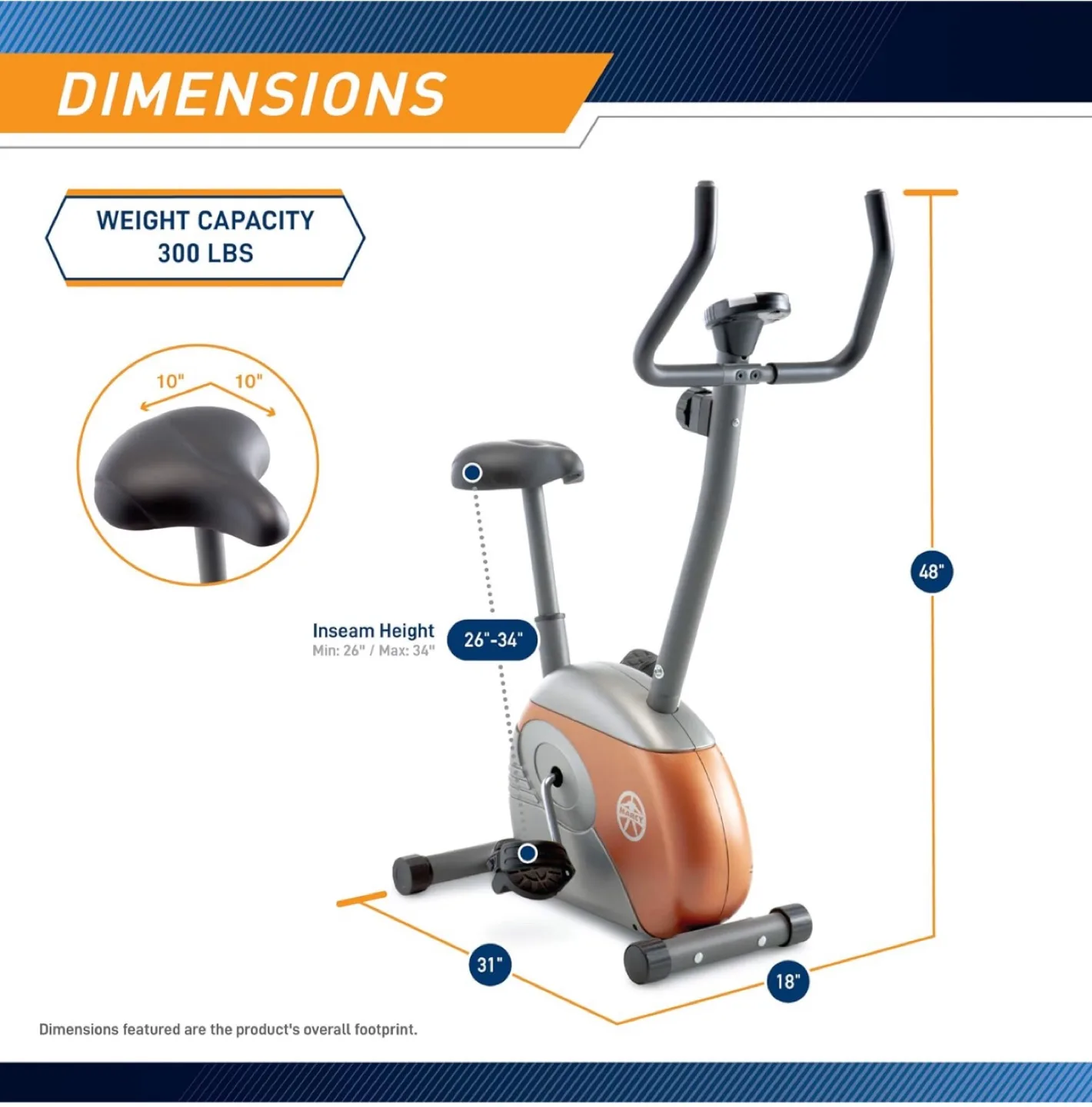 Marcy Upright Exercise Bike with Resistance - ME-708 image indicator(8)