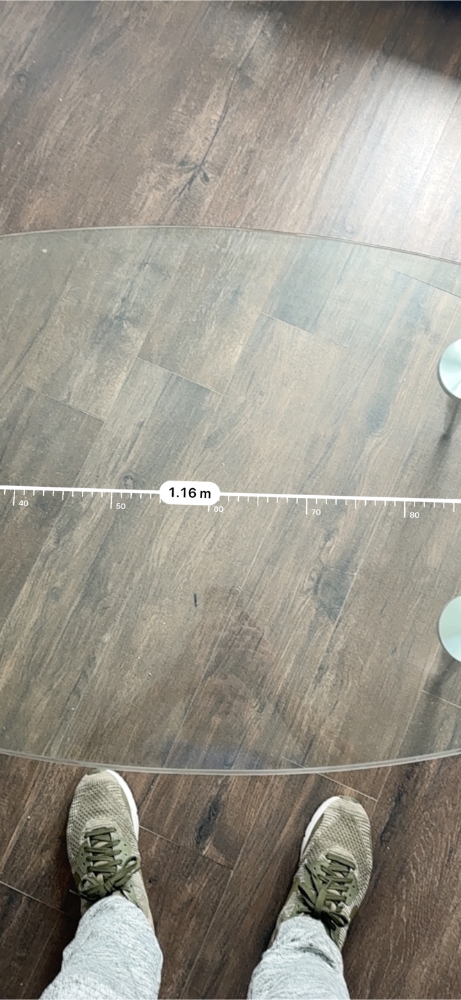 Glass Oval Coffee Table - 116cm x 54cm - photo 4