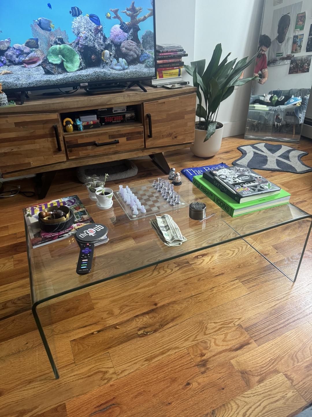 glass coffee table