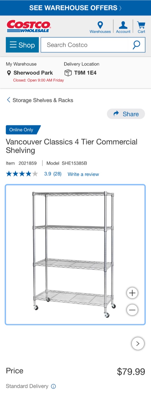 Costco Chrome Metal Wire Shelf – Excellent Condition! - photo 4