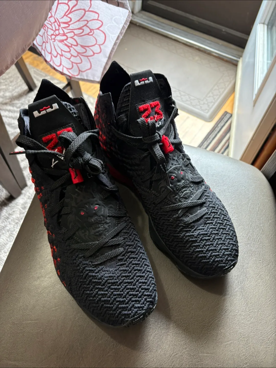 Nike LeBron 17 Black/Red Basketball Shoes image indicator(3)