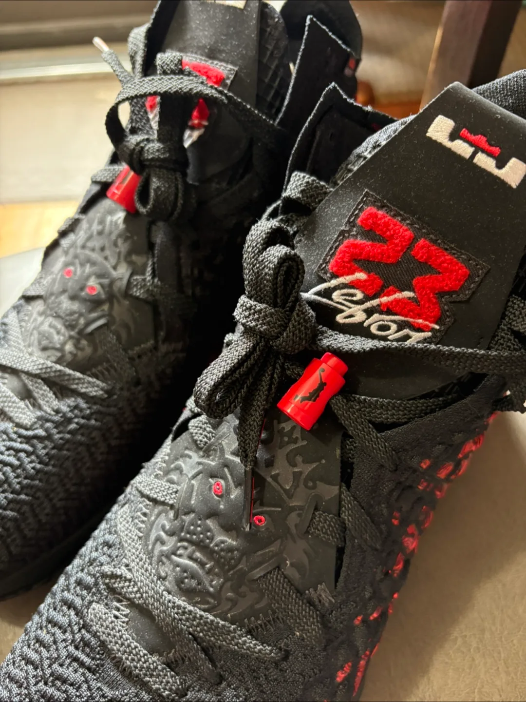 Nike LeBron 17 Black/Red Basketball Shoes image indicator(5)