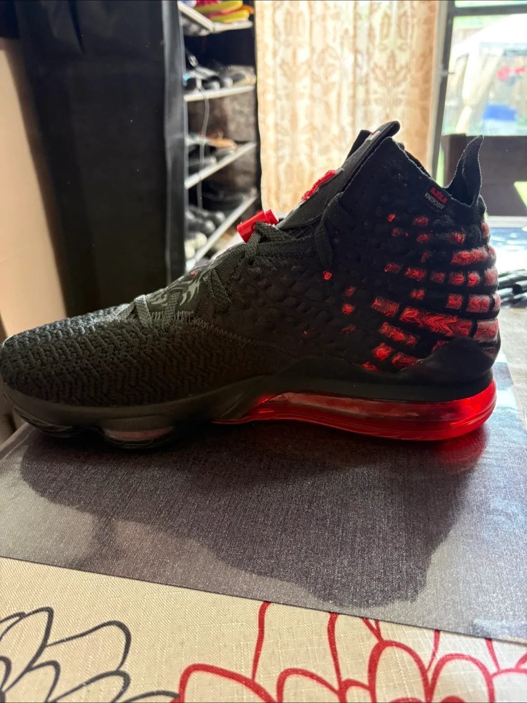 Nike LeBron 17 Black/Red Basketball Shoes image indicator(2)