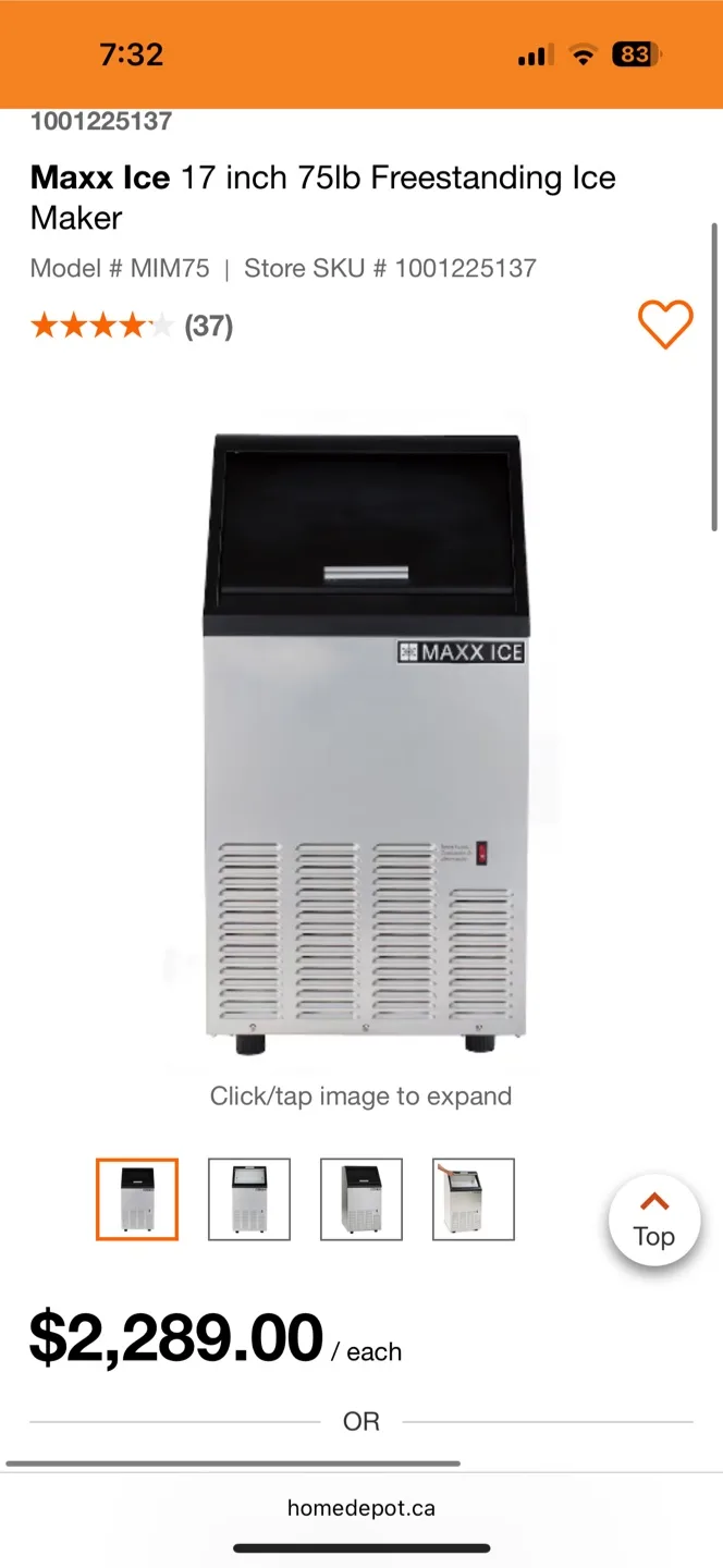 Maxx Ice 17-inch Freestanding Ice Maker MIM75 thumbnail