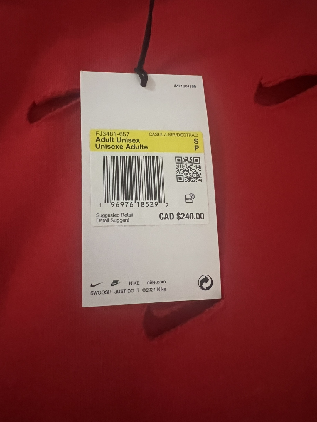 Nike x Jacquemus Red Unisex Hoodie - Size S - photo 4