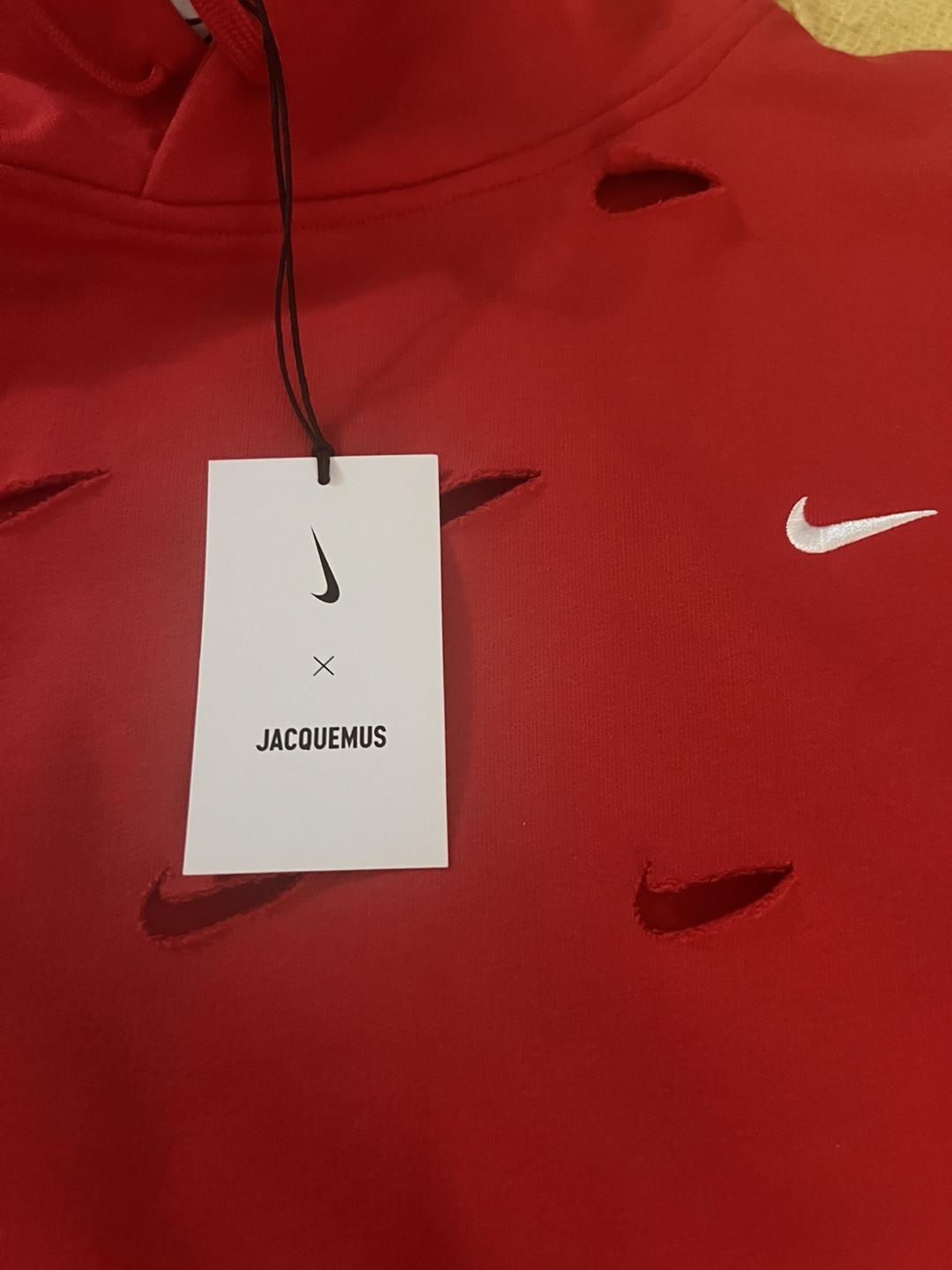 Nike x Jacquemus Red Unisex Hoodie - Size S - photo 5