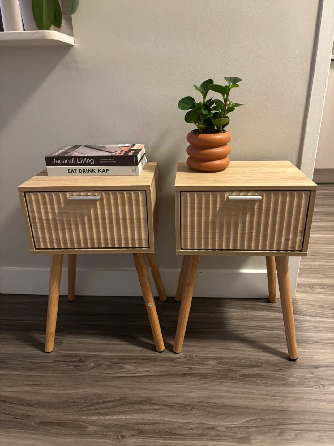 Nightstand with Drawer, Light Wood image indicator(2)