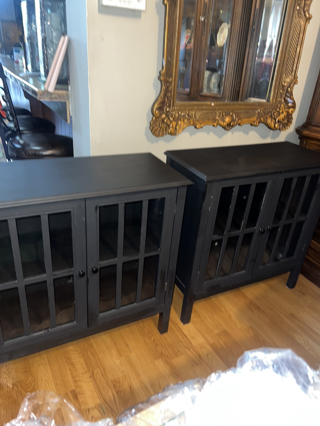 Black Glass Door Cabinet #freecycle