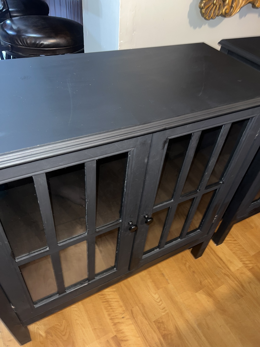 Black Glass Door Cabinet #freecycle - photo 3