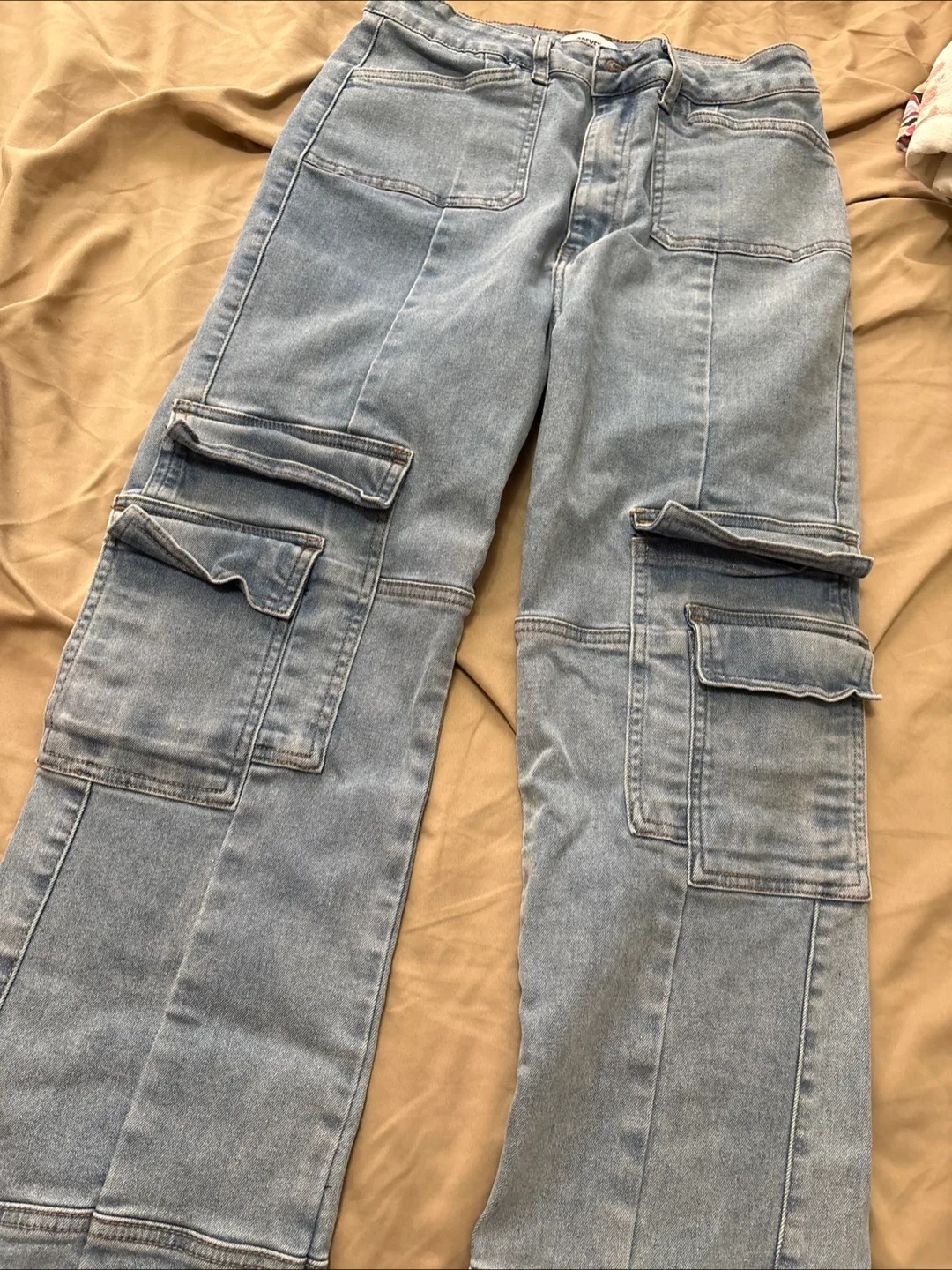 Forever 21 Light Blue Cargo Pants - Size 26 image indicator(3)
