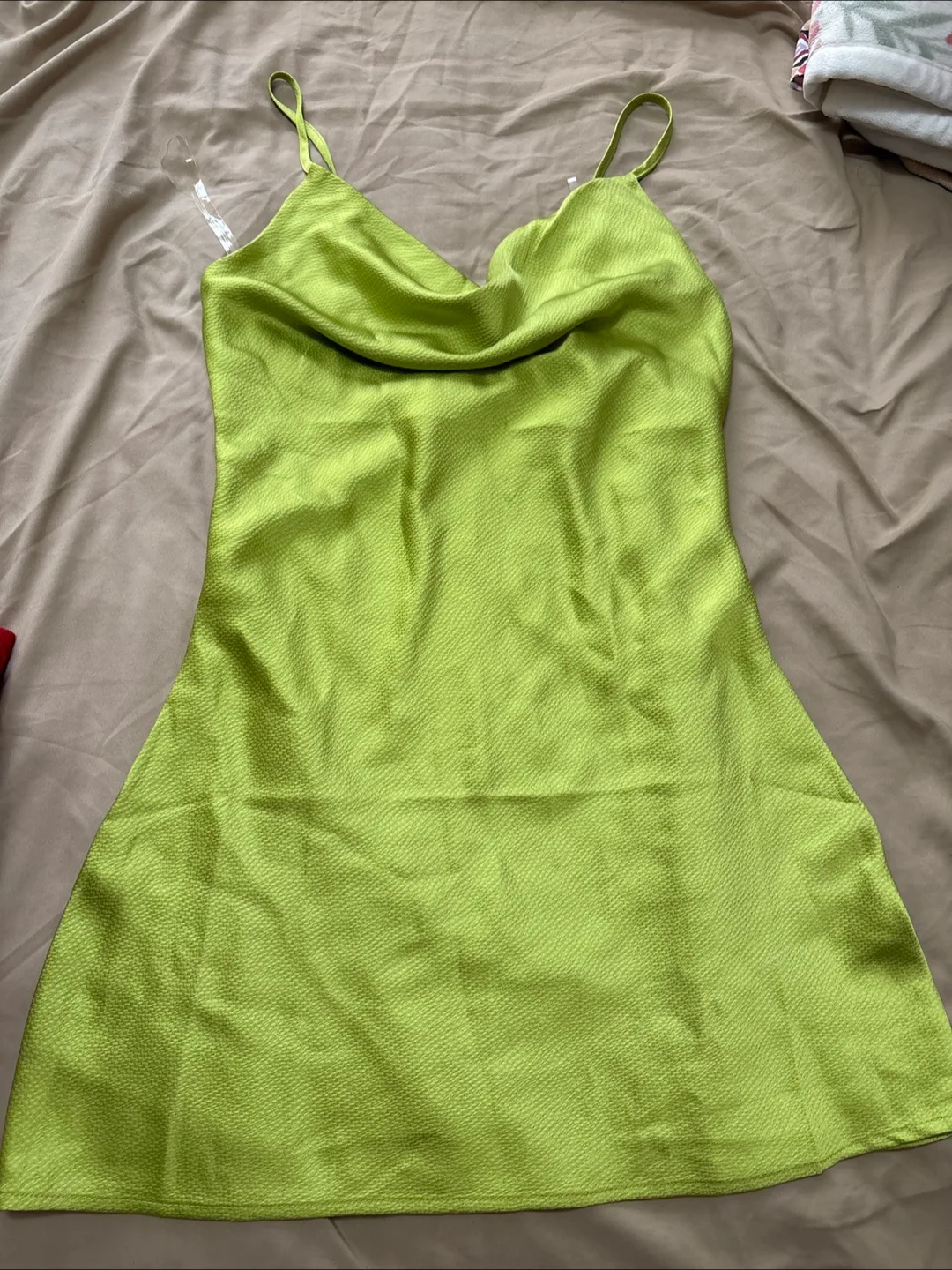 Shinesstar Green Mini Dress - Size M thumbnail