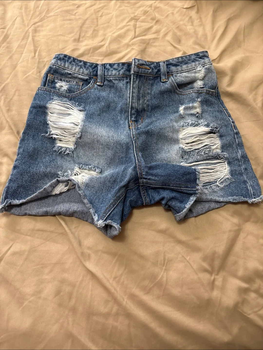Penshoppe Denim Lab Distressed Shorts - Size S image indicator(3)