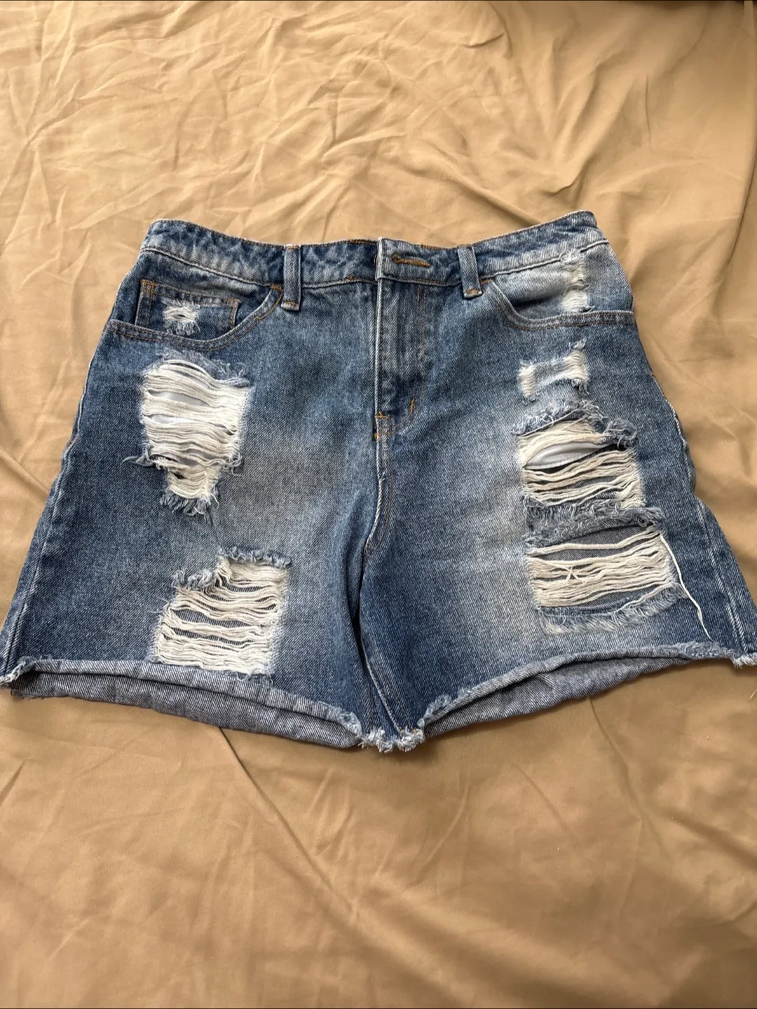 Penshoppe Denim Lab Distressed Shorts - Size S thumbnail