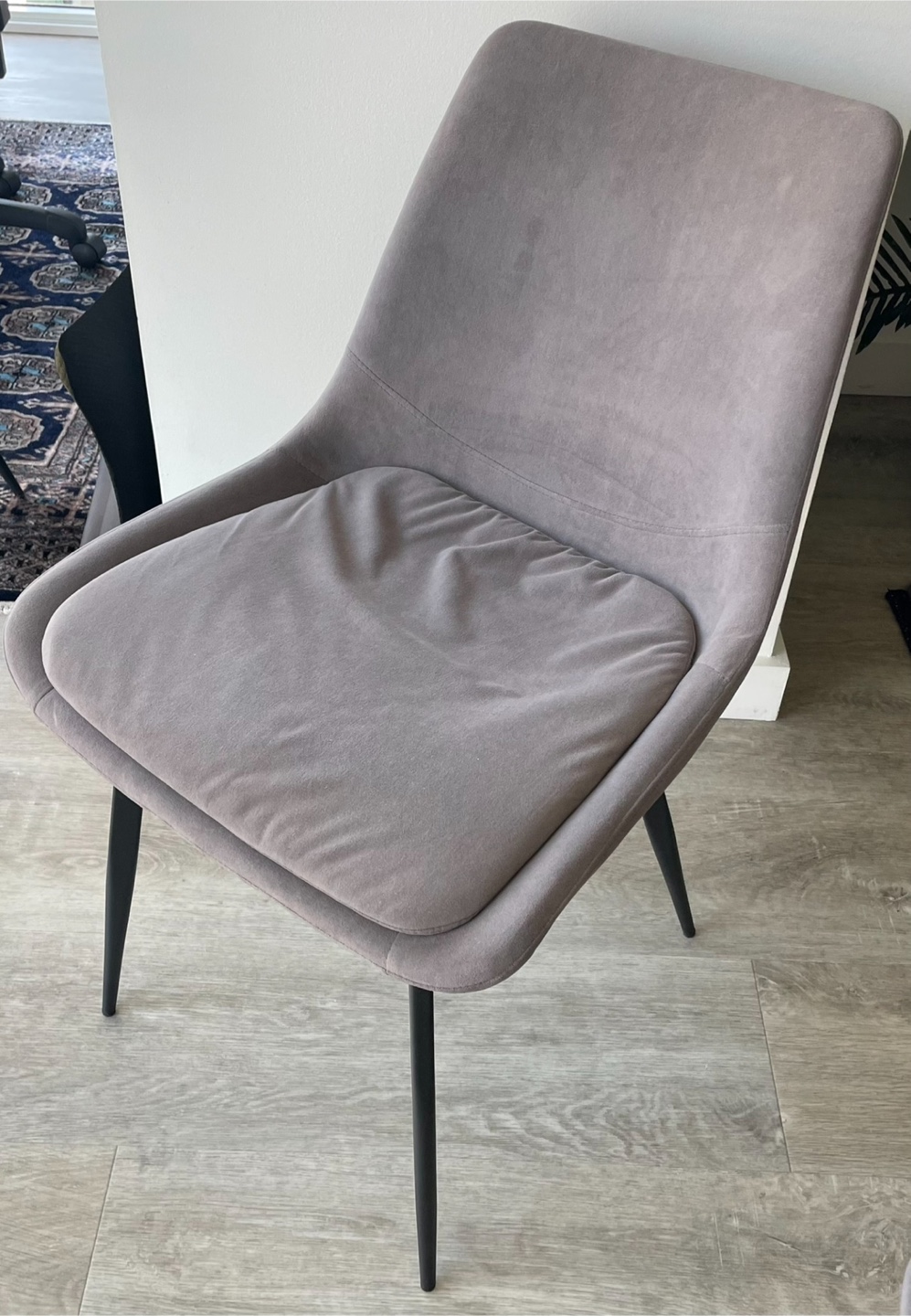 Grey Upholstered Dining Chair Set of 4
