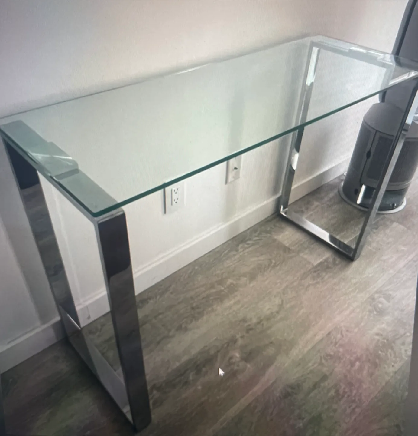 Glass and Chrome Console Table thumbnail