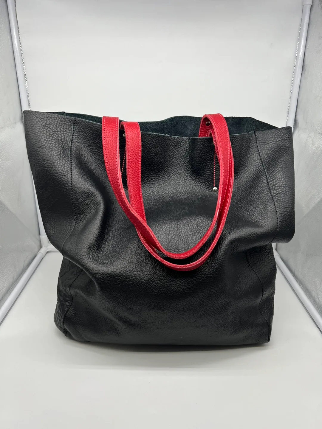 Roots Black Pebbled Leather Tote thumbnail