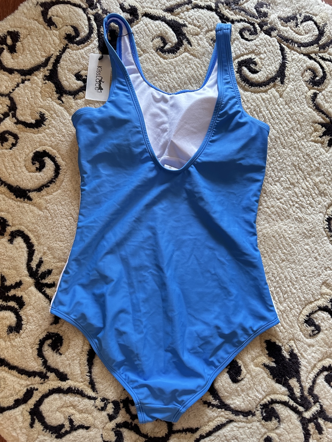 Brand new Kiss Cee Swimsuit - Blue & White - Size Small - photo 2