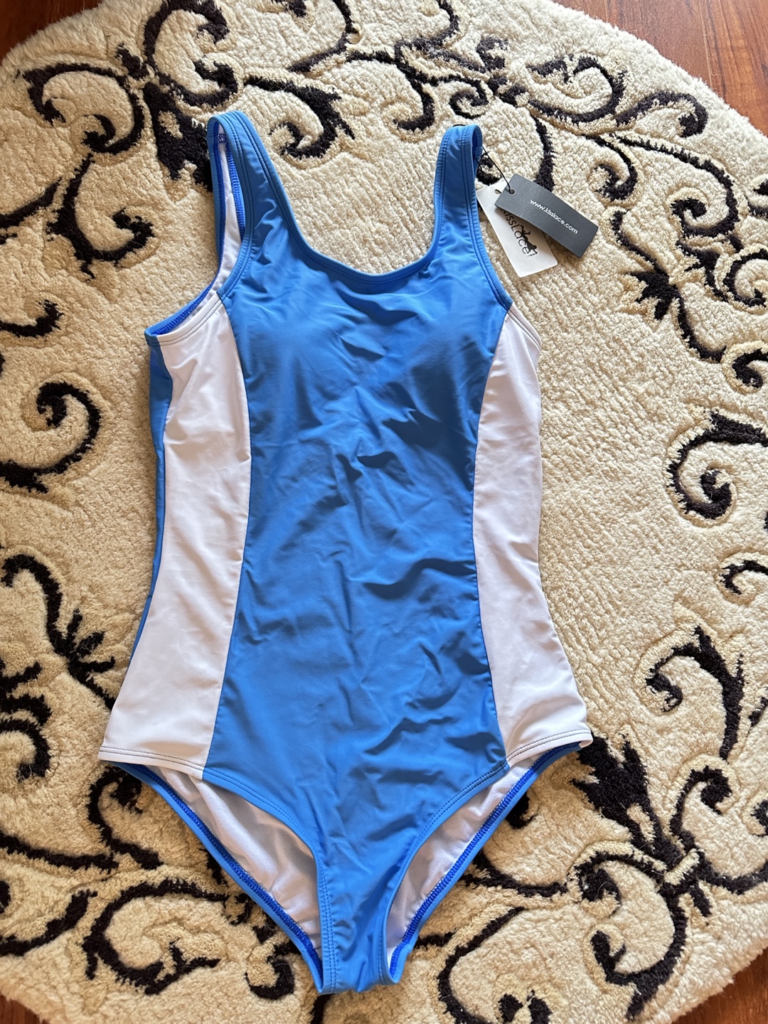 Brand new Kiss Cee Swimsuit - Blue & White - Size Small