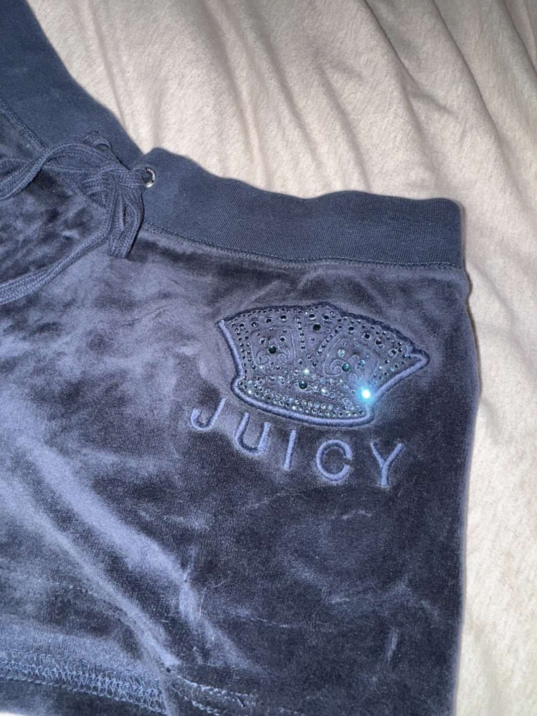 Juicy Couture Blue Velour Shorts - photo 2