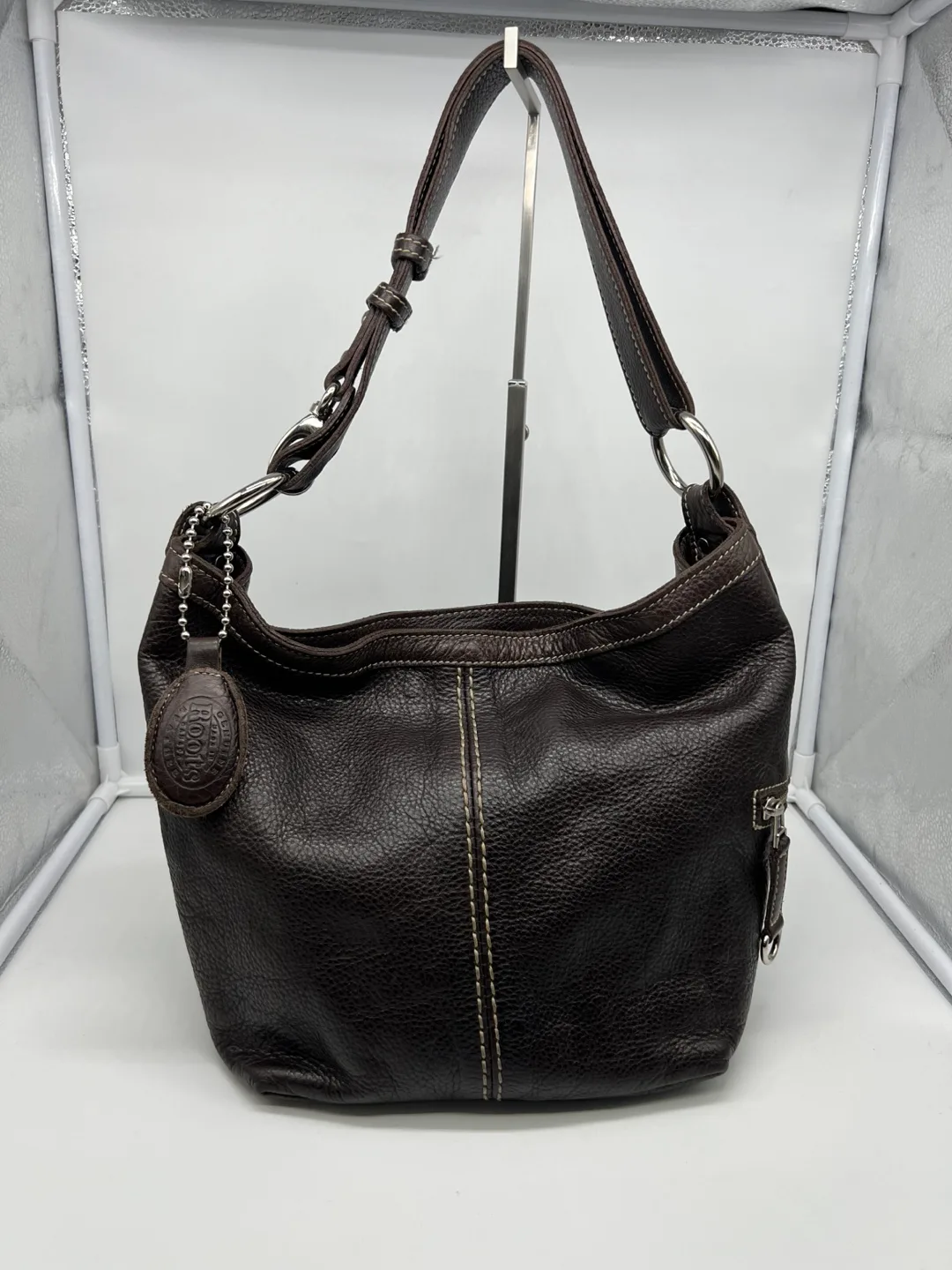 Roots Vintage Brown Leather Bucket Bag thumbnail