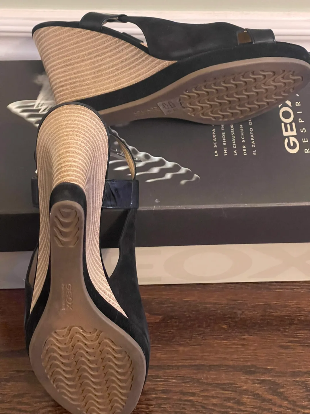 Geox wedge ladies sandals size 8 , New condition! image indicator(4)